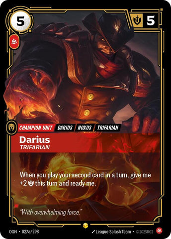 Darius - Trifarian (Alternate Art) 027a/298 RFTB1