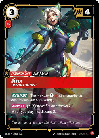 Jinx - Demolitionist (Alternate Art) 030a/298 RFTB1