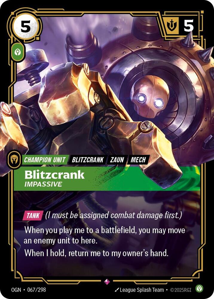 Blitzcrank - Impassive 067/298 RFTB1