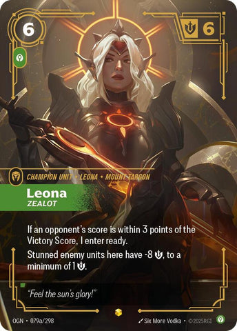 Leona - Zealot (Alternate Art) 079a/298 RFTB1