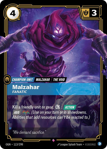 Malzahar - Fanatic 113/298 RFTB1