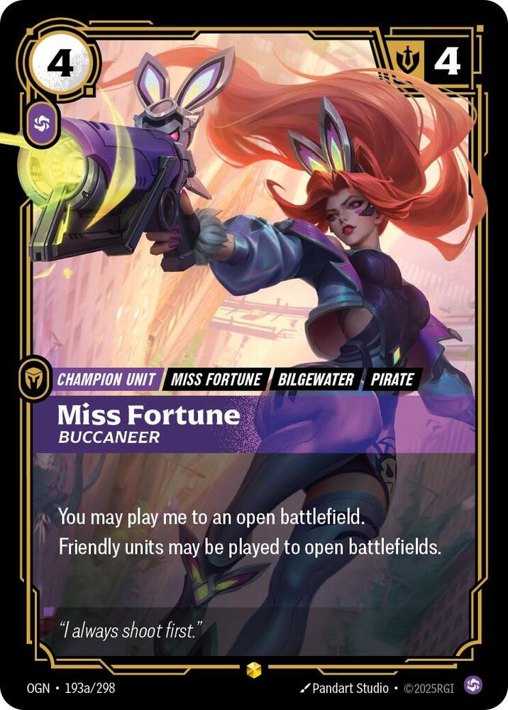Miss Fortune - Buccaneer (Alternate Art) 193a/298 RFTB1