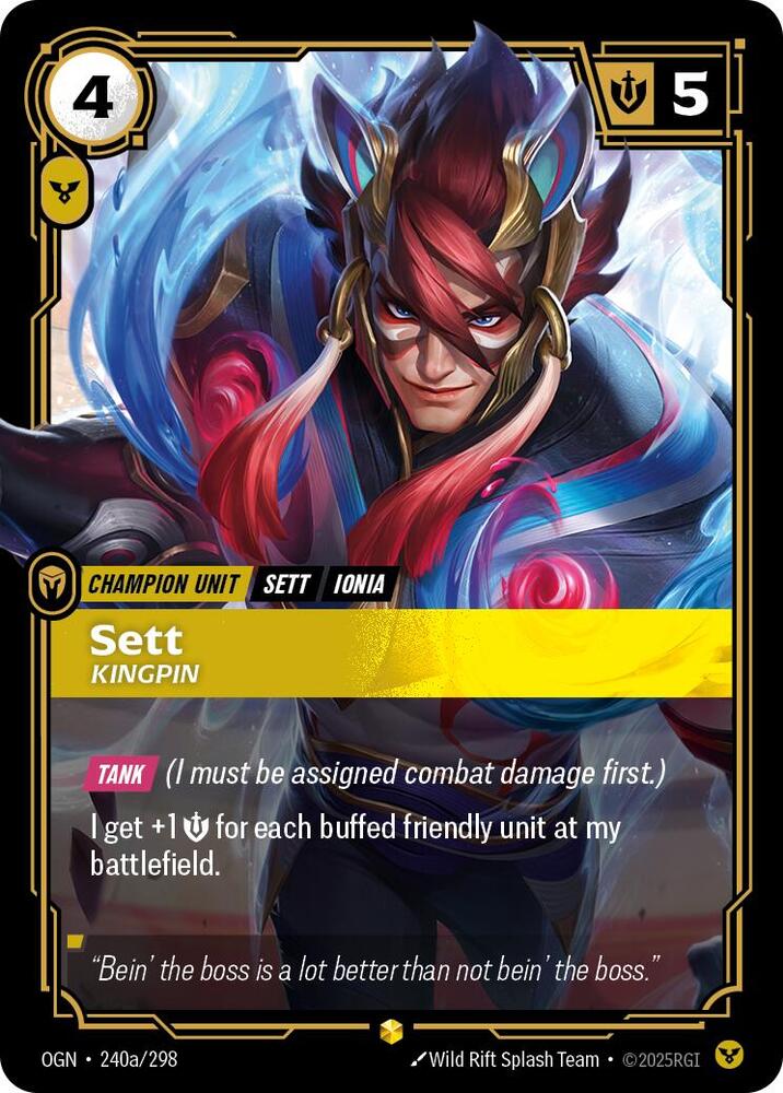 Sett - Kingpin (Alternate Art) 240a/298 RFTB1