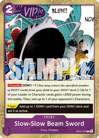Slow-Slow Beam Sword (Pirate Foil) [Premium Booster -The Best- Vol. 2]