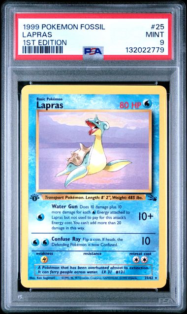 Lapras 25/62 Fossil 1st Edition PSA 9 132022779