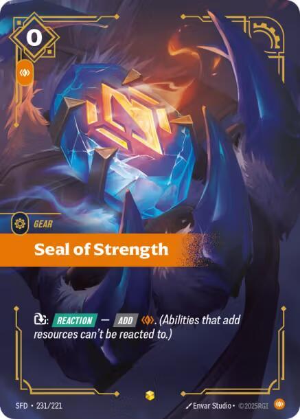 Seal of Strength (Overnumbered) 231/221 RFTB2