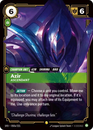 Azir - Ascendant (Alternate Art) 050a/221 RFTB2