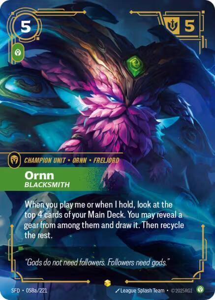 Ornn - Blacksmith (Alternate Art) 058a/221 RFTB2