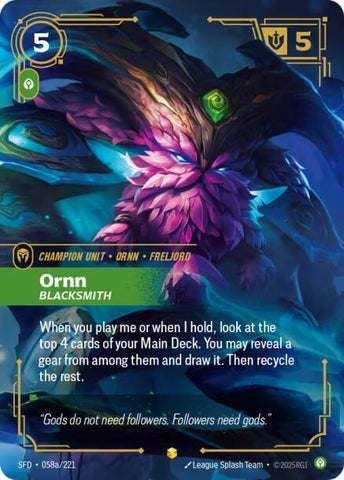 Ornn - Blacksmith (Alternate Art) 058a/221 RFTB2