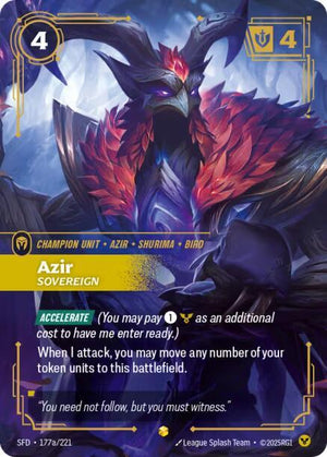Azir - Sovereign (Alternate Art) 177a/221 RFTB2
