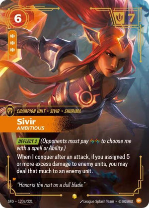 Sivir - Ambitious (Alternate Art) 120a/221 RFTB2