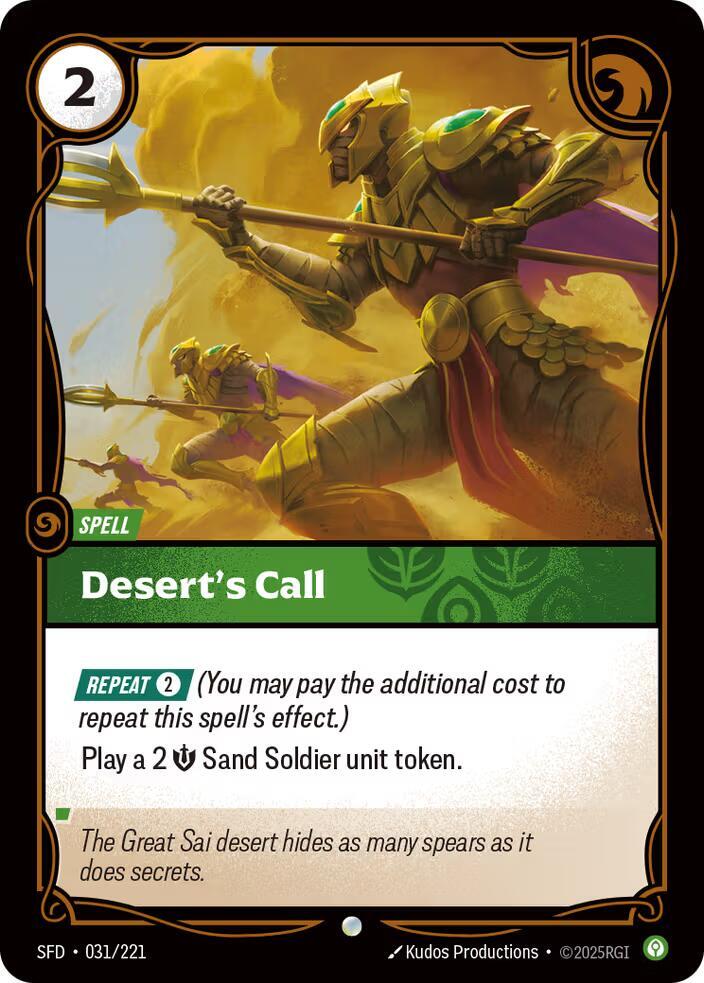 Desert's Call 031/221 RFTB2