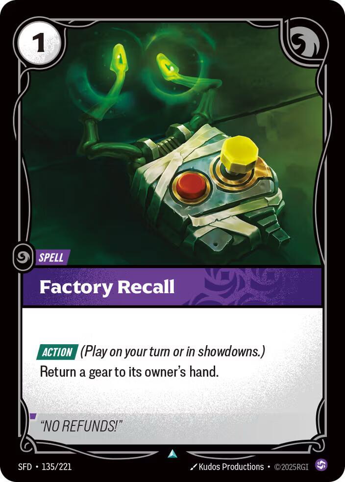 Factory Recall 135/221 RFTB2