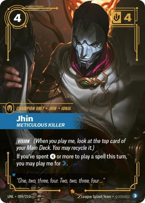 Jhin - Meticulous Killer 089/219 RFTB3