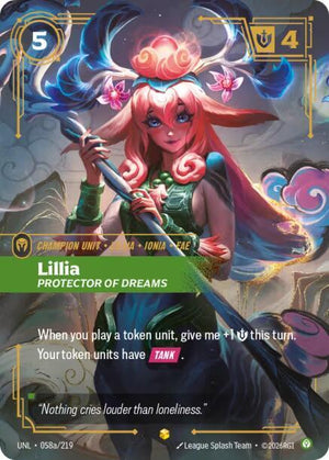 Lillia - Protector of Dreams (Alternate Art) 058a/219 RFTB3