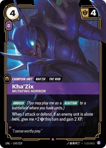 Kha'Zix - Mutating Horror 143/219 RFTB3