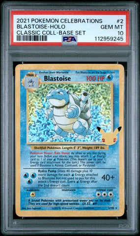 Blastoise 2/102 Classic Collection PSA 10 112959245