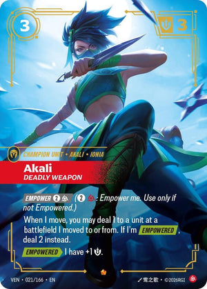 Akali - Deadly Weapon 021/166 RFTB4