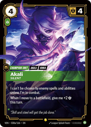 Akali - Silent (Alternate Art) 038a/166 RFTB4