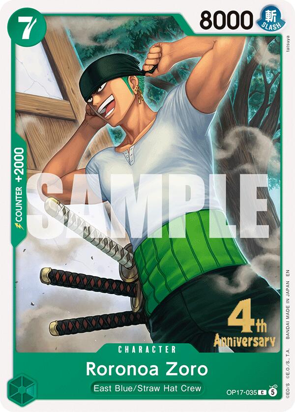 Roronoa Zoro [The World's Strongest Warriors Release Event Cards]