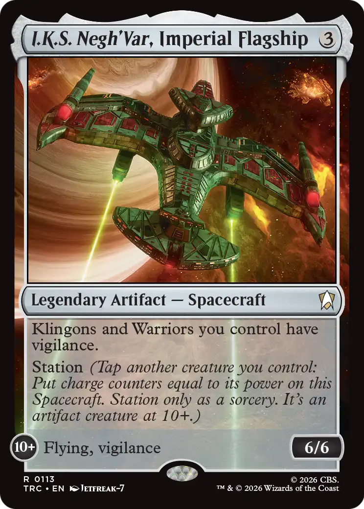 I.K.S. Negh'Var, Imperial Flagship (Surge Foil) [Star Trek Commander]