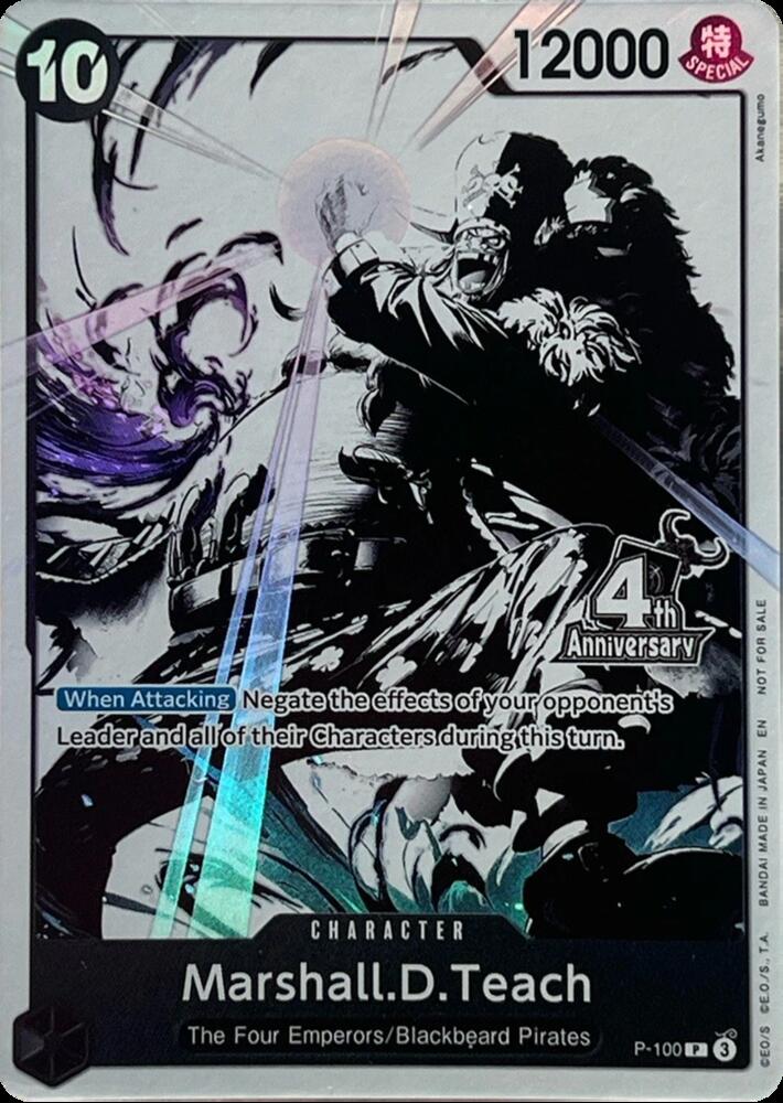 Marshall.D.Teach (4th Anniversary Treasure Campaign Pack) - One Piece Promotion Cards (OP-PR)