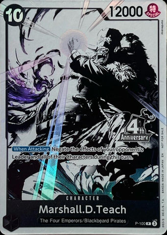 Marshall.D.Teach (4th Anniversary Treasure Campaign Pack) - One Piece Promotion Cards (OP-PR)