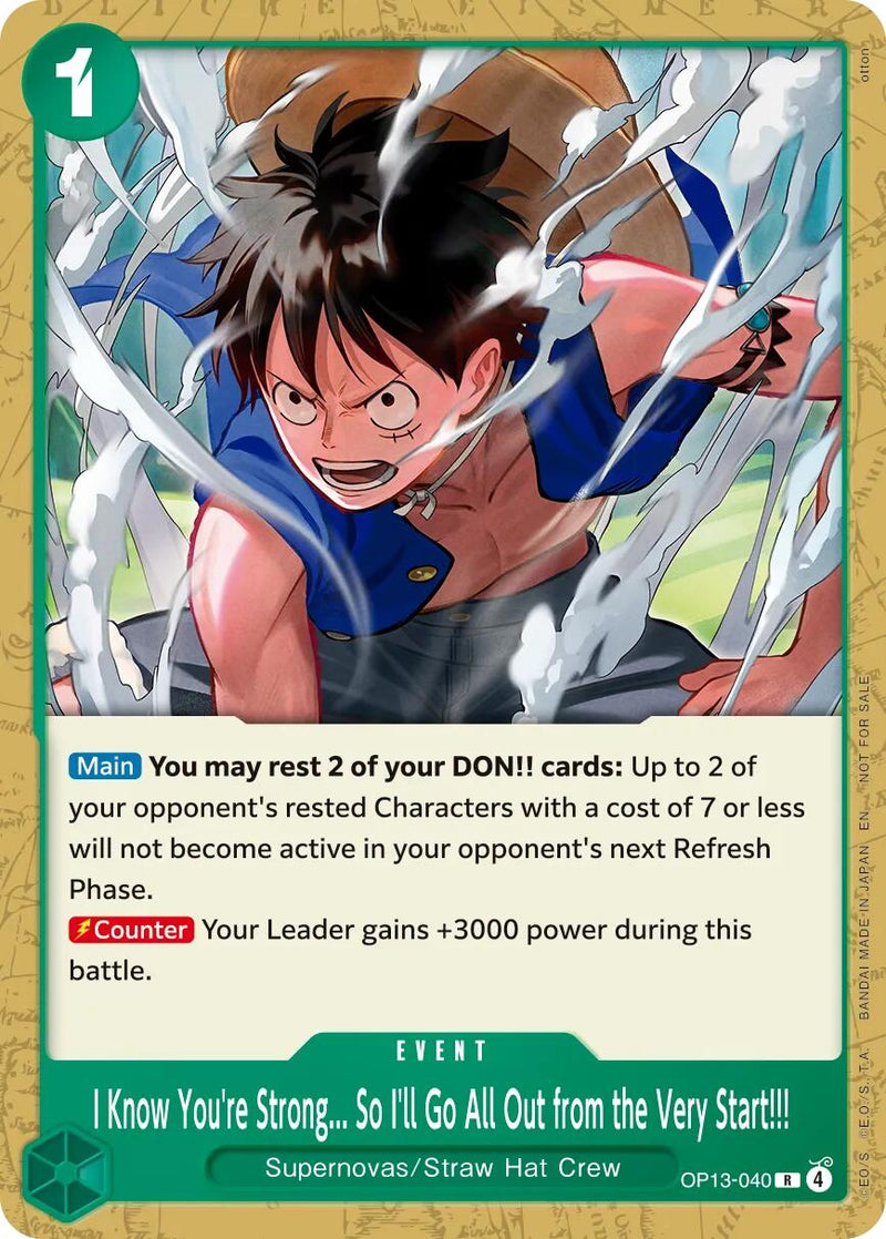 I Know You're Strong... So I'll Go All Out from the Very Start!!! (Tournament Pack 2026 Vol. 4) [One Piece Promotion Cards]
