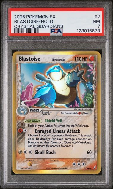 Blastoise Delta Species 2/100 Crystal Guardians PSA 7 128016678