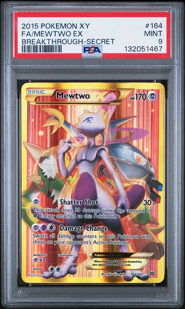 Mewtwo EX 164/162 XY Breakthrough PSA 9 132051467
