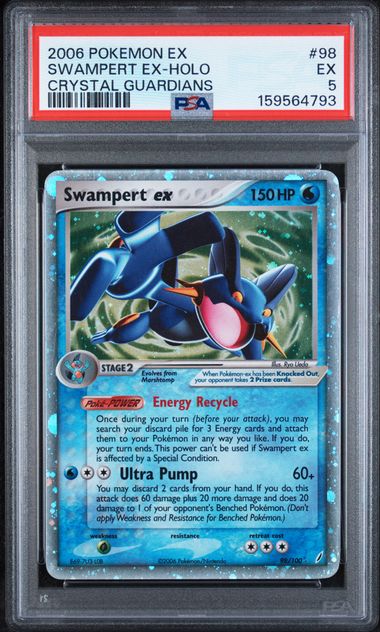 Swampert ex 98/100 Crystal Guardians PSA 5 159564793