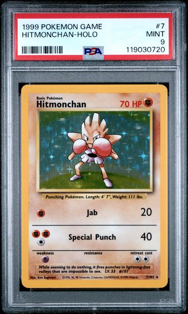 Hitmonchan - Holo 7/102 Base Set PSA 9 119030720
