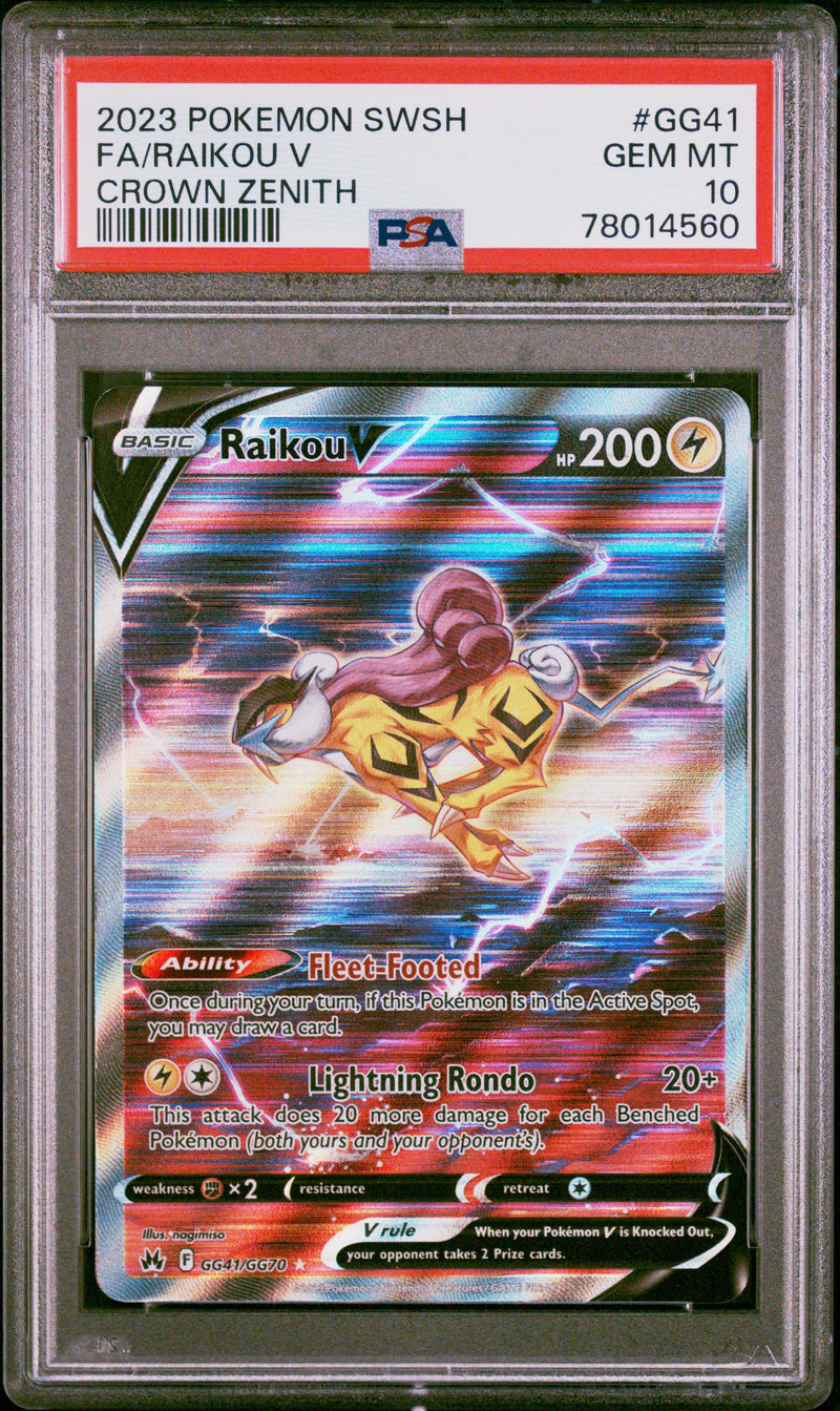 Raikou V Crown Zenith GG41/GG70 PSA 10 78014560
