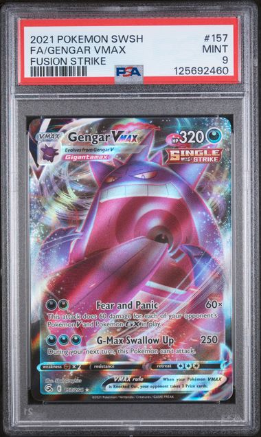 Gengar VMAX 157/264 Fusion Strike PSA 9 125692460
