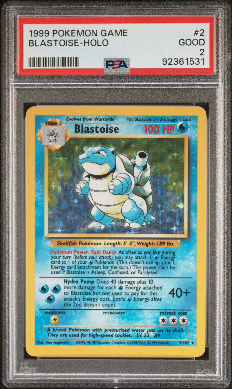 Blastoise 2/102 Base Set PSA 2 92361531