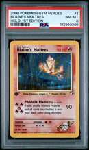 Blaine's Moltres - Holo 1/132 Gym Heroes 1st Edition PSA 8 112959209