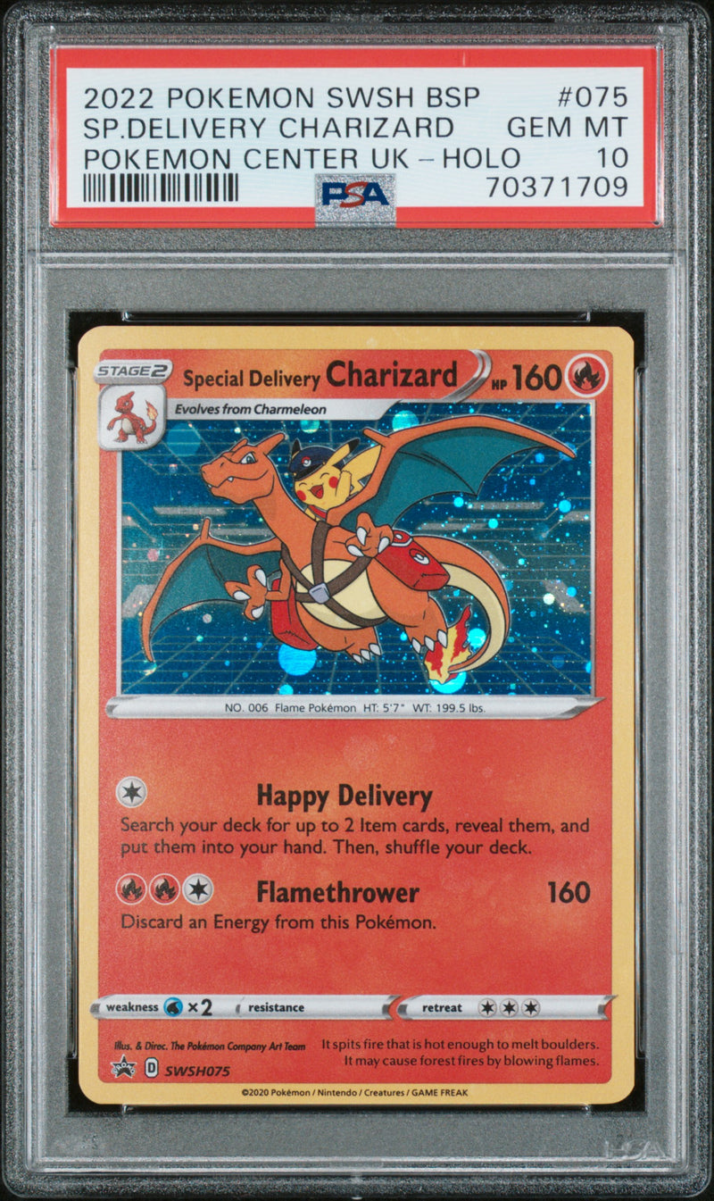 Special Delivery Charizard SWSH075 Pokemon Center PSA 10 70371709