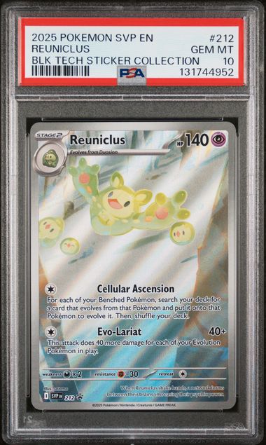 Reuniclus 212 Scarlet & Violet Black Bolt Sticker Promo PSA 10 131744952