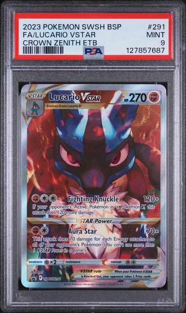 Lucario VSTAR SWSH291 Black Star Promo PSA 9 127857687