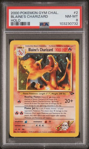 Blaine's Charizard 2/132 Gym Challenge PSA 8 103230732