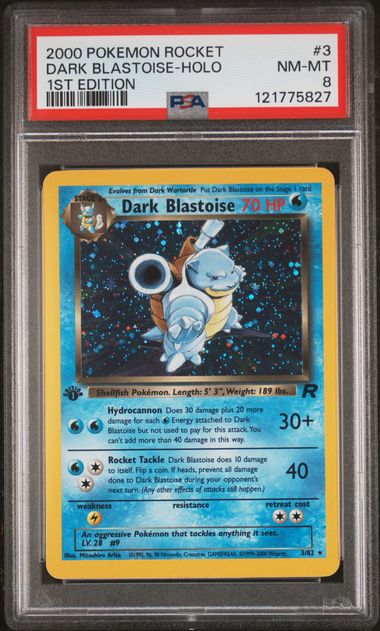 Dark Blastoise - Holo 3/82 Team Rocket 1st Edition PSA 8 121775827