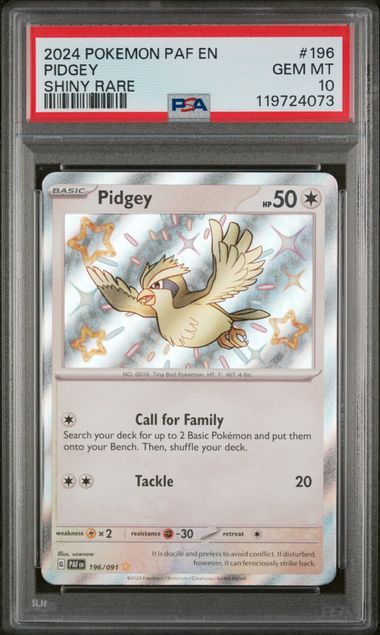 Pidgey 196/091 Paldean Fates PSA 10 119724073