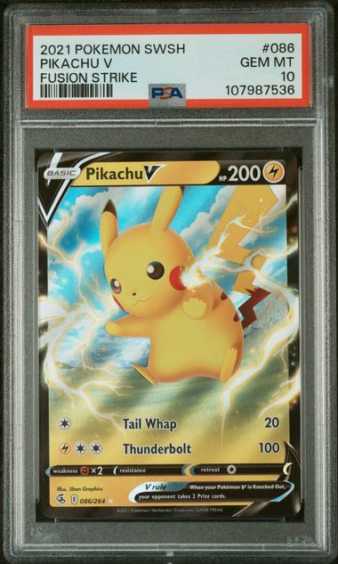 Pikachu V 086/264 Fusion Strike PSA 10 107987536