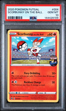 Scorbunny on the Ball 004/005 Pokemon Futsal PSA 10 144428109