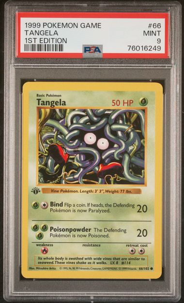 Tangela 66/102 Base Set 1st Edition PSA 9 76016249