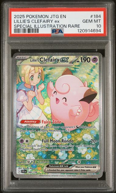 Lillie's Clefairy ex 184/159 Journey Together PSA 10 120914694