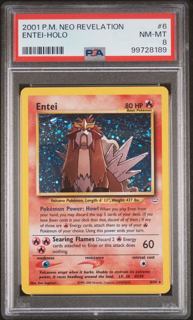 Entei 6/64 Neo Revelation PSA 8 99728189