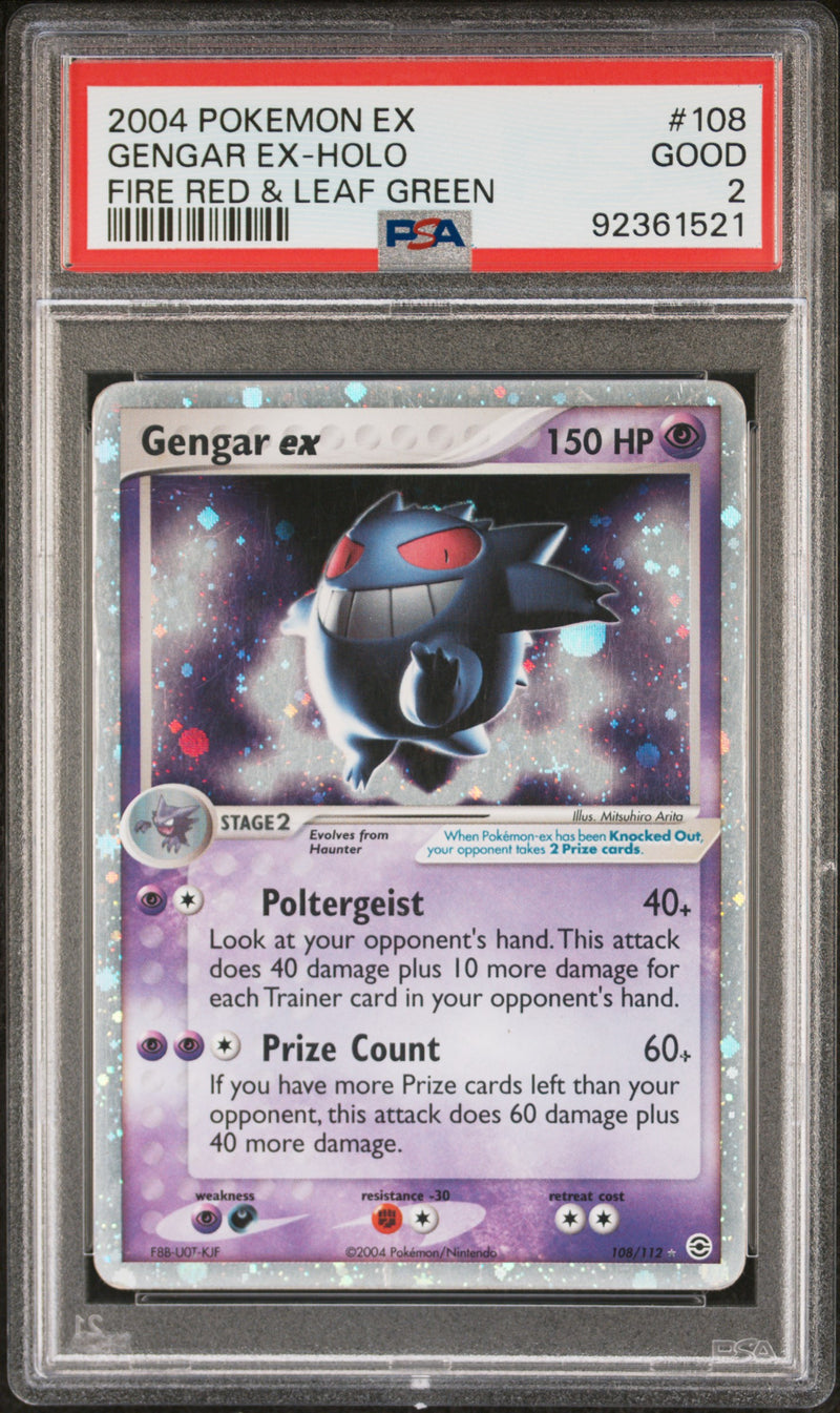 Gengar ex 108/113 Fire Red and Leaf Green PSA 2 92361521