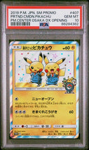 Pretend Comedian Pikachu 407/SM-P JPN Promo Pokemon Center Osaka Opening PSA 10 88284382