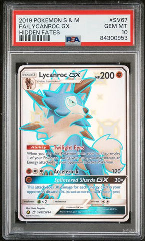 Lycanroc GX SV67/SV94 Hidden Fates PSA 10 84300953
